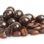 Chocolate covered espresso beans and whole espresso beans