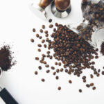 Espresso spoon and coffee beans